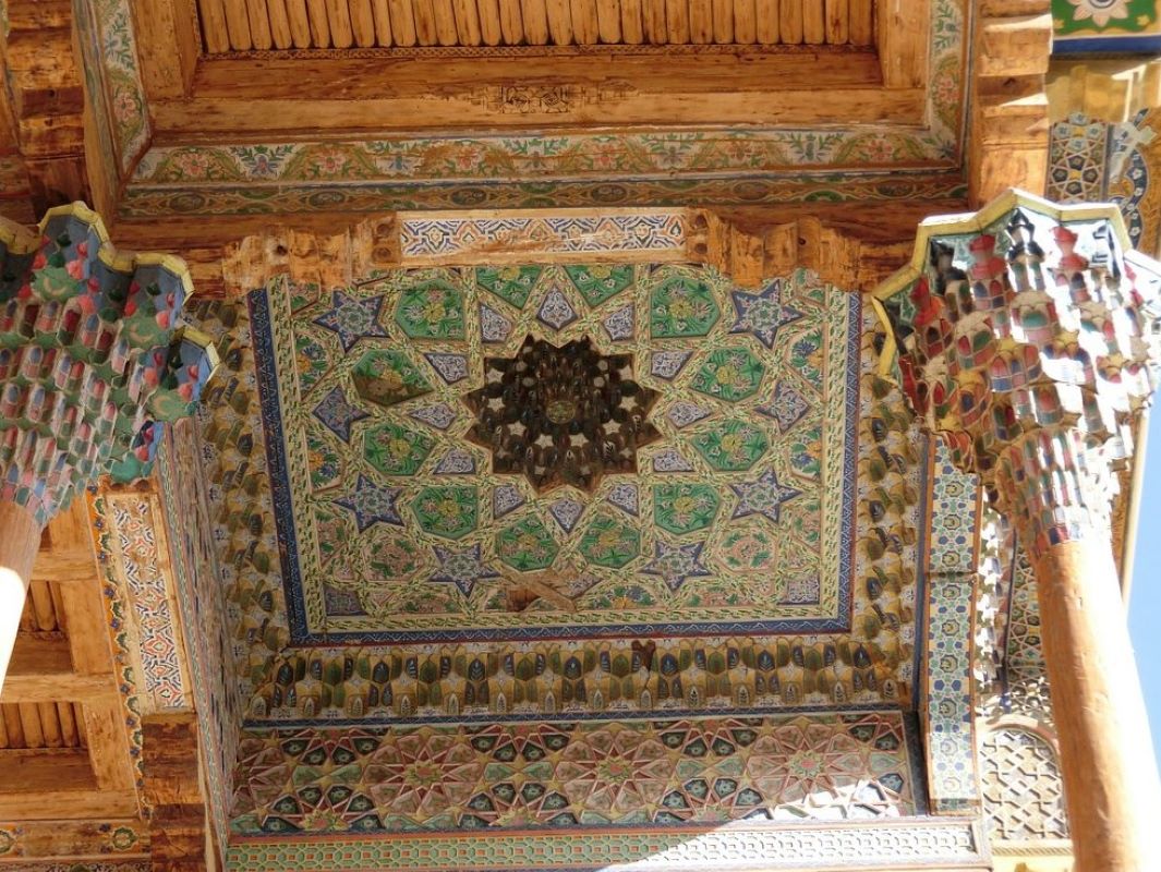 The Mosque of Bolo-khauz, a jewel of Islamic architecture nestled in the historic city of Bukhara, Uzbekistan