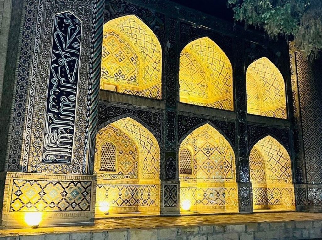 The Nodir Devon Begi Madrasa, a splendid architectural gem nestled in the heart of Bukhara, Uzbekistan