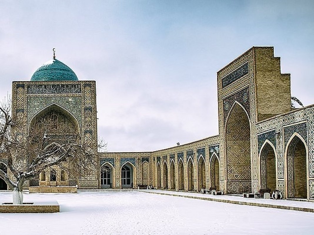The Poi Kalyan Mosque, an architectural marvel nestled in the heart of Bukhara, Uzbekistan