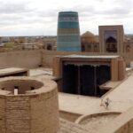 The Citadel of Kunya-ark, a captivating fortress located in the heart of Khiva, Uzbekistan