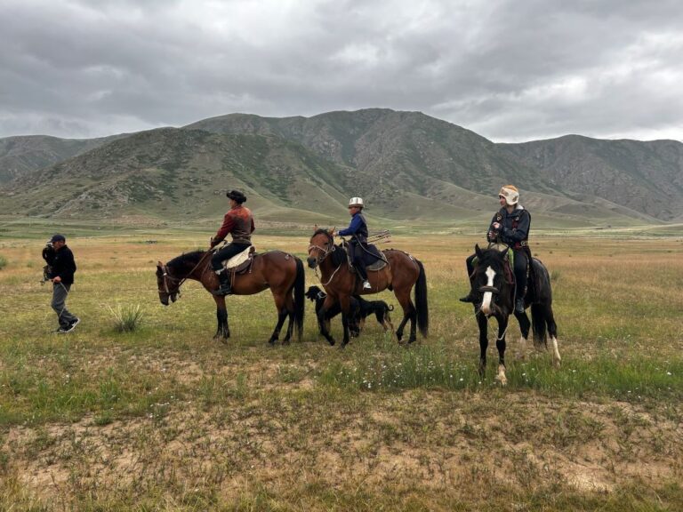 Picture of Eagle hunting show. Kyrgyzstan