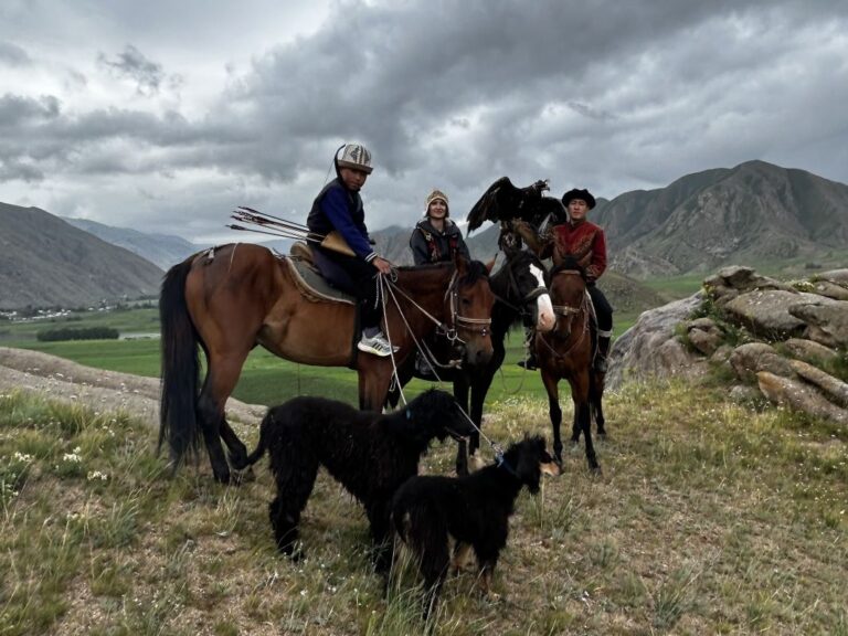 Picture of Eagle hunting show. Kyrgyzstan