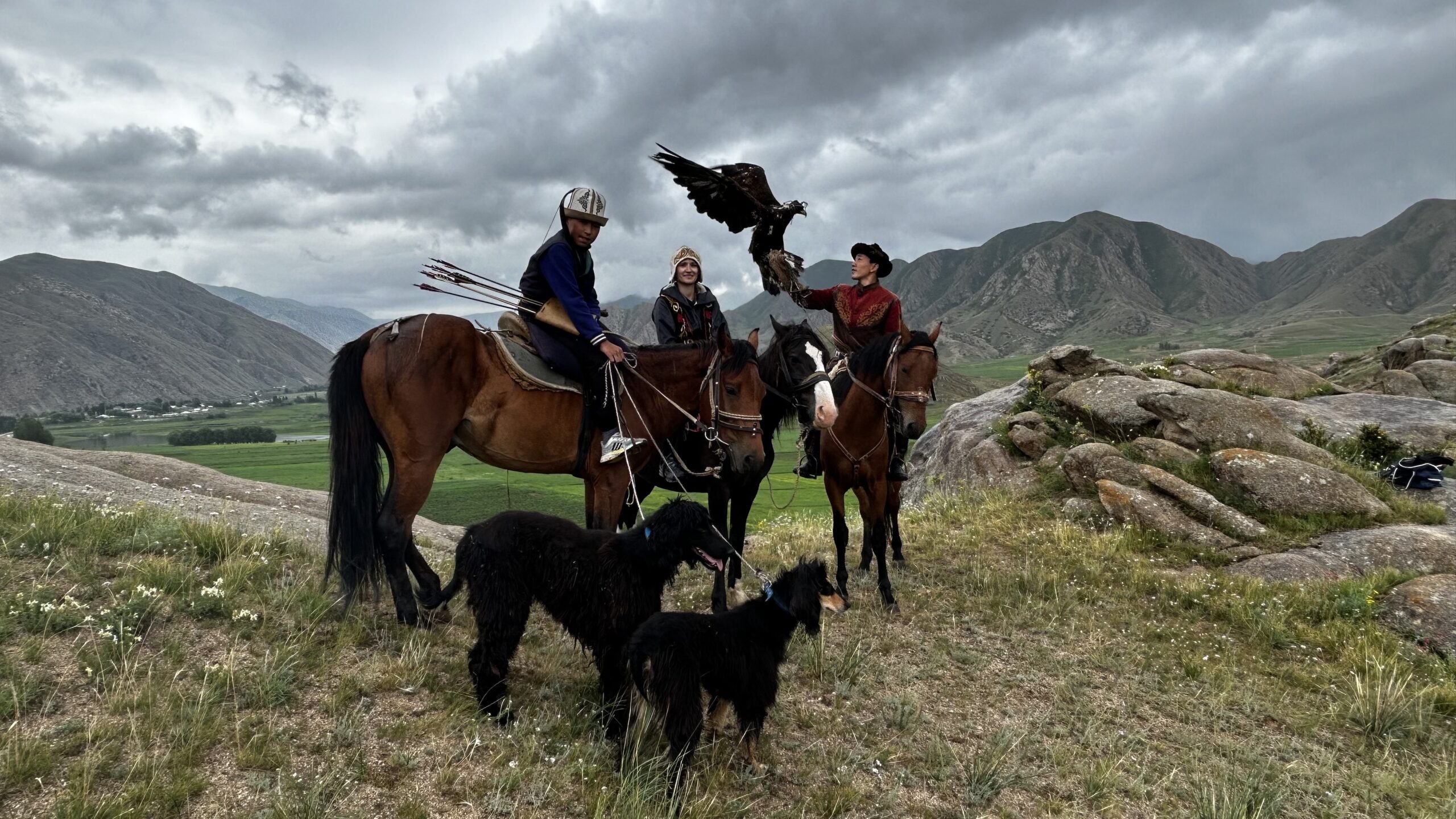 Eagle hunting show in Kyrgyzstan