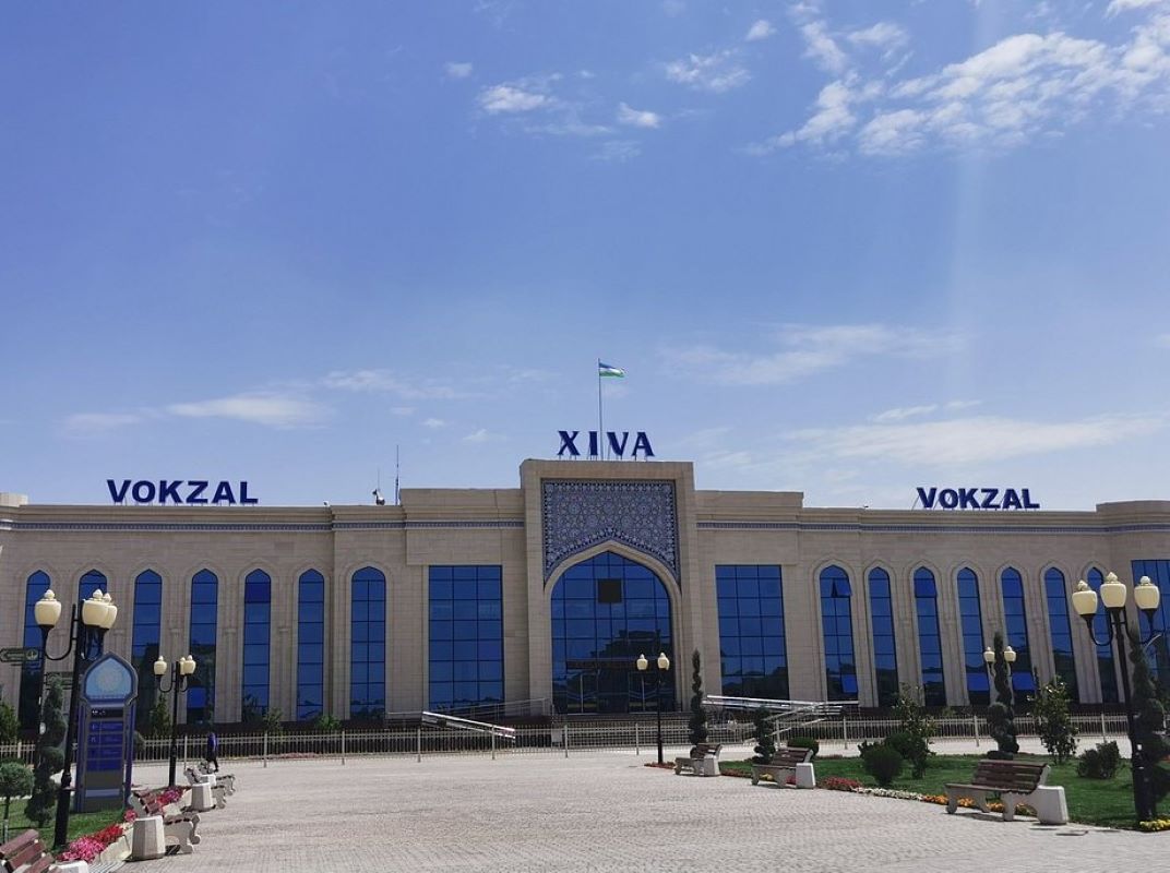 photo of Khiva Train Station in Uzbekistan. tours to uzbekistan