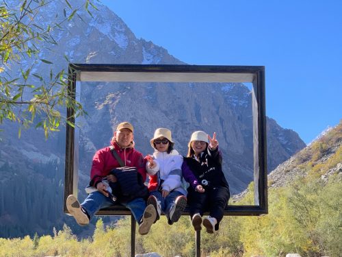 Tour to Ala Archa National Park with Japaneese travelers 